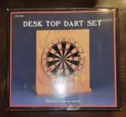 NOS Vtg Desk Top Dart Set inc 6 Brass Darts in Original Box