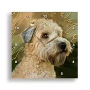 3dRose, Soft Coated Wheaten Terrier Portrait, Wall Clock