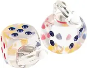 [SHERCHPRY] 1 Pair Dice Earring Cartoon Dice All-match Bucket Bag Suction Cup Tissue Rack Electromagnetic Watch Strap Smartwatch Bands Billiard Carpet Ultra Watch Band Cord A91 Colorful
