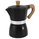 Black Three Cups Classic Italian Mocha Pot Octagonal Aluminum Espresso Bean P AU