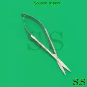 4" spring SQUEEZE scissors CURVED embroidery