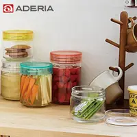 在飛比找PChome24h購物優惠-【ADERIA】日本進口抗菌密封寬口玻璃罐500ml(4色)