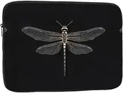 Dragonfly Black Laptop Case, Computer Case Laptop Gifts for Men Women for Travel Abroad