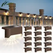 Luces solares para cercas, paquete de 16 luces solares para terrazas