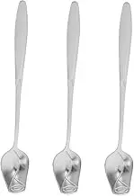 Alipis 3pcs Rose Flower Spoons Elegant Dessert and Honey Spoons for Tableware for Appetizers Beverages and Cakes Portable Design