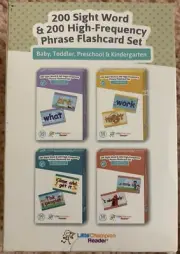 Little Champion 200 Sight Words & 200 High-Frequency Phrase Flashcard Set