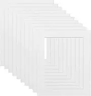 6"x8" White Picture Mats,Photo Mat for 4"x6" Pictures with Core Bevel Cut Frame Mats,Pack of 10