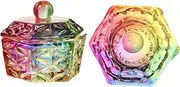 NOLITOY Stylish Crystal Cup Nail Art Bowl Lid Manicure Supply Dappen Dish for Nail Care