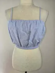 NWT! EXPRESS Size Large Women's Light Blue Cropped Tank Top