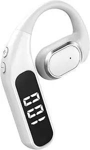 Wireless Bluetooth 5.5 Handsfree Phone Earpiece Single Open Ear Headphones Waterproof ENC Noise Cancelling Earphones Over Ear TWS Hands Free Headset with Mic for iPhone Android Work Driving Sports