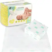 Vesta Baby 65 Disposable Changing Pads - Soft Absorbent Leak Proof Pee Mats - White Portable Diaper Change Underpads for Bed & Table Protection - 15" x 20" Waterproof Liners