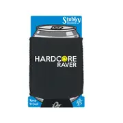 Hardcore Raver Smile - Funny Novelty Stubby Holder With Base