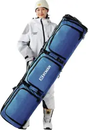 XCMAN Padded Snowboard Bag Adjustable Length 63-75In Padded Bag for Air Travel