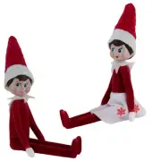 World's Smallest Elf on The Shelf Bundle Set of 2 Boy and Girl Light Tone - 4...