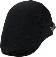 [DEARMAMY] Classic Newsboy Cap Merino Wool Men's Beanie Hat British Style for Era Black