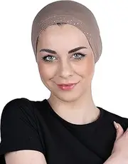 [FabNest] Chemo Headwear for Women Bamboo Cotton Hats for Women Head Scarf for Women's Hair Sleep caps Jewelled Style caps