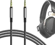 Geekria Audio Cable Compatible with V-Moda Crossfade 3/2/LP2, M-100, M-80, V-80 Headphones, 1/8" (3.5mm) to 3.5mm Braided Nylon Replacement Stereo Cord (4 ft / 1.2 m)