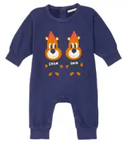 [Tinycottons] Tinycottons Baby Chamonix Twins cotton playsuit M 6 blue