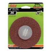 Lot of (6) Angle Grinder 36 Grit Aluminum Oxide Fiber Sanding Discs, 4" x 5/8"