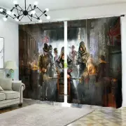 Challenge Alliance 3D Blockout Photo Print Curtain Fabric Curtains Window