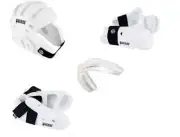 ProForce Lighting 5 Piece Sparring Gear Combo Set WHITE