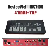 2021 DeviceWell HDS7105 Mini Switcher 4 HDMI+1 DP Video Switcher Live Streaming