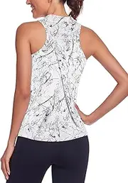 [Tanst Sky] Women's Racerback Tank Tops Quick Dry Sleeveless Workout Yoga Running Athletic Shirts
