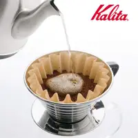 在飛比找ETMall東森購物網優惠-日本 Kalita 手沖咖啡濾紙/蛋糕杯/折紙濾杯波紋漂白濾