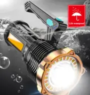 Super Bright LED Searchlight Portable Rechargeable Spotlight Handheld Flashlight