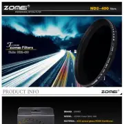 Slim 82mm Fader Variable ND Filter ZOMEI Neutral Density Adjustable ND2 to ND400