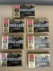 New Maxell XL II 100 Cassette Tapes High Bias Hi Output Black Magnetite sealed