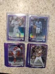 Lot (19) 2022 Topps Chrome Update Purple w/ Jeremy Pena USC136 Vidal Brujan RC