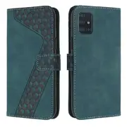 Samsung Galaxy A71 4G Case, PU Leather Flip Cover Magnetic Clasp Design Wallet Card Slots Stand Case - Green