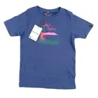 Macpac Kids T-Shirt Abel Tasman Organic Cotton Short Sleeve Blue Size 10 New