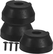 Walking Stick Foot Pad Replacement 3pcs Cane Tips Non-slip Design Black Crutch Pad Set