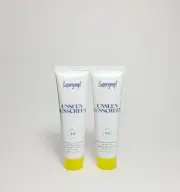 2x SUPERGOOP! Unseen Sunscreen SPF40 .34oz/10mL Each, Travel Size Sealed