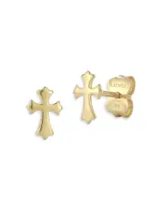 Moon & Meadow 14K Yellow Gold Cross Stud Earrings - Exclusive