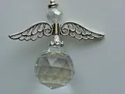PRISM ANGEL CRYSTAL BEADS SUN CATCHER CAR REAR VIEW MIRROR MOBILE