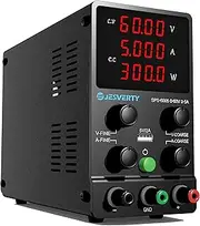 DC Power Supply Variable, 60V 5A Adjustable Switching Regulated DC Bench Power Supply with High Precision 4-Digits LED Display, 5V/2A USB Port, Coarse and Fine Adjustments AC240V Jesverty SPS-6005