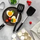 2pcs Non Stick Spatula Turner Set Silicone Steak Spatula for Fish Eggs Pancakes