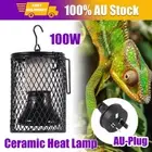 100W Reptile Ceramic Heat Lamp anti-hot Cage Holder Light Chicken Brooder