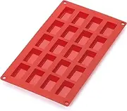 Lekue 20 Cavities Financier Multi Cavity Baking Mold, Red, 0621020R01M022