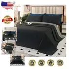 Extra Large King Size Quilt Set - 128"x120" Geometric Luxury 3-Piece Bedding