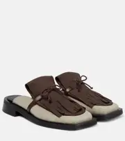 [Gia Borghini] Gia Borghini GIA/RHW Rosie 40 linen slippers AU 6 black