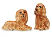 SALT & PEPPER SHAKERS--Tanner & Mitzi COCKER SPANIEL Ceramic Shakers