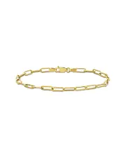14K Italian Gold Paperclip Chain Bracelet
