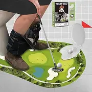 Toilet Golf Game, Funny White Elephant Gifts for Adults, Cool Gag Gifts for Golfer and Men to Pass Boring Time, Unique Portable Flip-open Toilet Set Prank Present for Birthday, Father's Day, Christmas