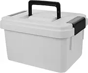 COLLBATH Sturdy Plastic Double Layer Medicine Case First Aid Organizer Box Large Capacity Leakproof for Home School Office