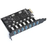 USB 3.0 PCI Express Adapter PCI E to 7 Ports USB 3 Expansion Adapter Card USB3 PCIe PCI-E X1 Contro As shown