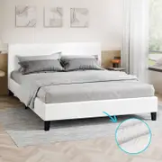 ALFORDSON Bed Frame Boucle Fabric Queen